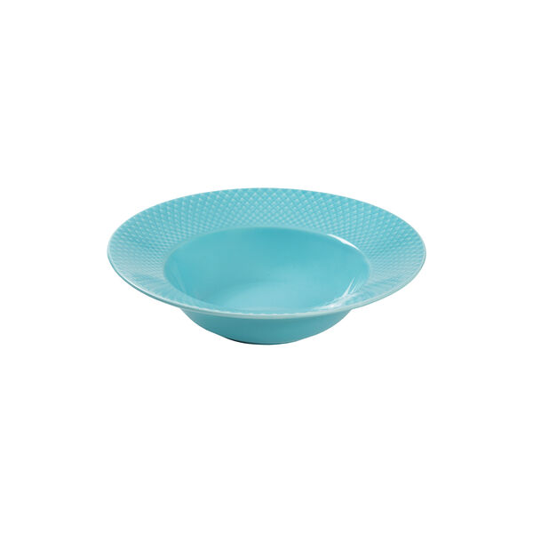 Rhombe Color Soup Plate &Oslash; 24.5 cm, turquoise, Lyngby Porcel&aelig;n