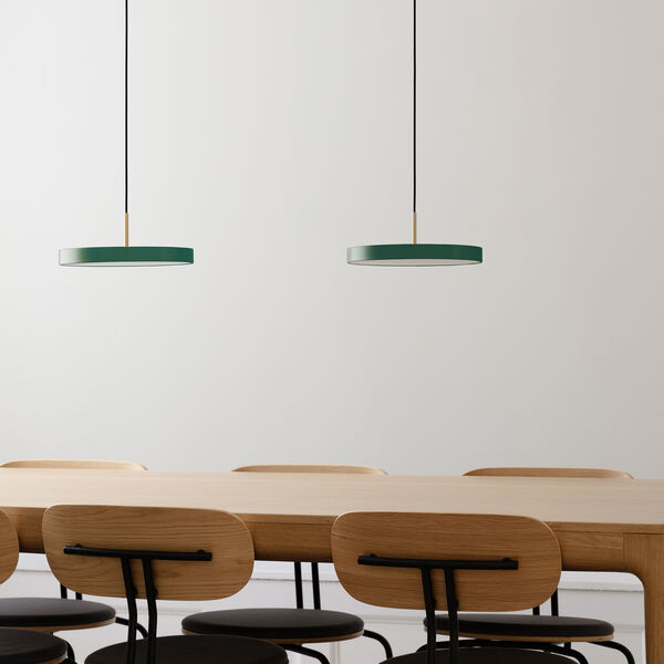 Asteria Plus Pendant, forest green/brass, UMAGE