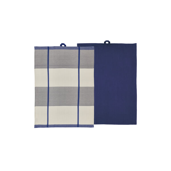 Blocks Tea Towel, royal blue, S&ouml;dahl