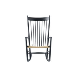 J16 Rocking Chair, black lacquered oak/natural, Fredericia Furniture