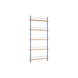 Magazine Shelving Tall, oak/deep blue, MOEBE