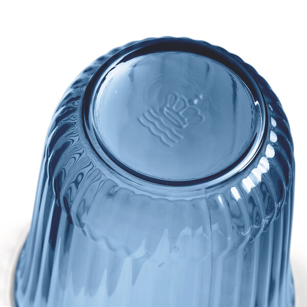 Waves Water Glass tall 2 pcs, blue, Royal Copenhagen