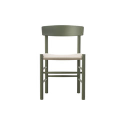 J39 Mogensen Chair with Seat Upholstery, khaki green/natural canvas, Fredericia Furniture