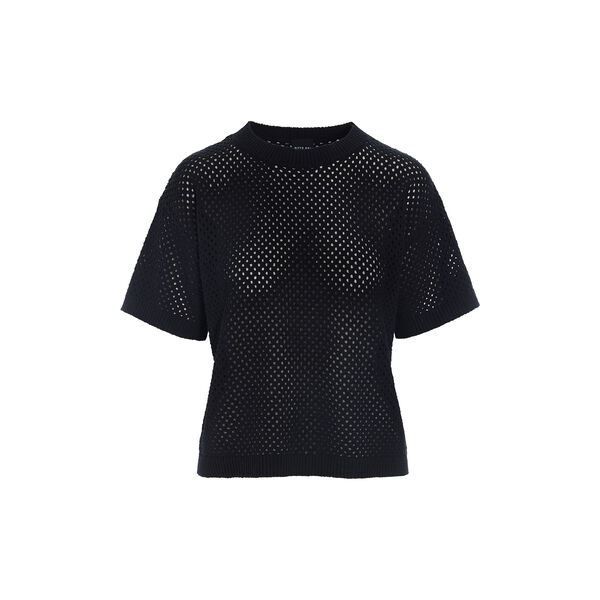 Kumi short sleeve blouse, black, BITTE KAI RAND