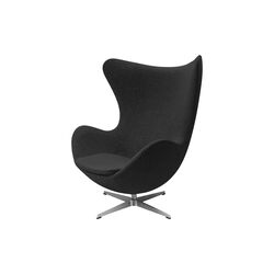 Egg™ 3316 Lounge Chair, Re-wool 198 black/neutral, Fritz Hansen