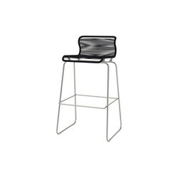 Panton One Bar Stool, paper black/steel, Montana Furniture