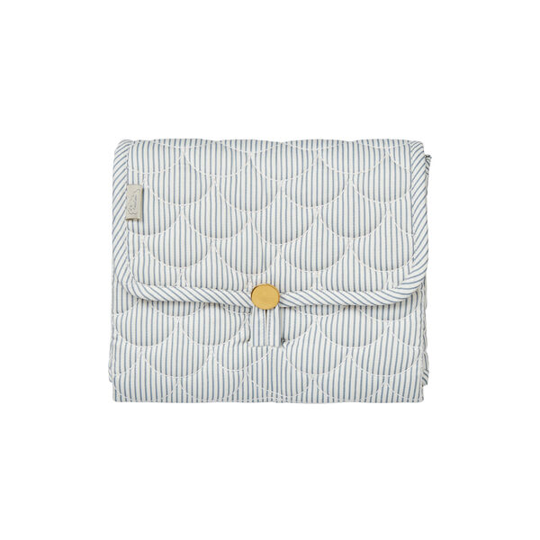 Quilted Changing Mat, classic stripes blue/praline, Cam Cam Copenhagen