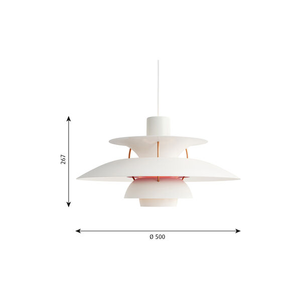 PH 5 Pendant, white modern, Louis Poulsen