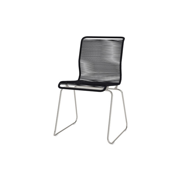 Panton One Dining Chair, paper black/steel, Montana Furniture
