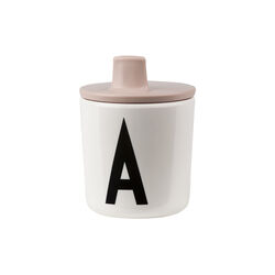 Drinking Lid for Eco A-Z kids cups, nude, Design Letters