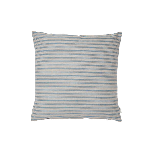 Outdoor Fine Stripe Cushion, blue, Compliments