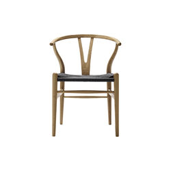 CH24 Wish Bone Chair, oiled oak/black, Carl Hansen & S&oslash;n