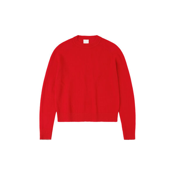 Lambswool Crewneck, signal red Lambswool Crewneck, signal red, FUB
