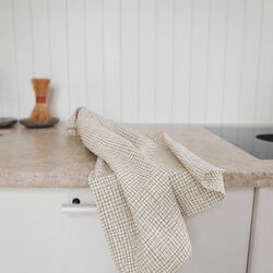 PENNY TEA TOWEL 2- PACK, creme black plaid, Studio Feder