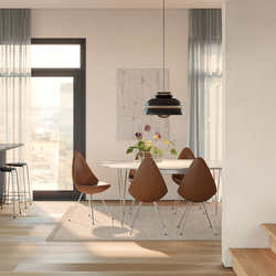 Drop&trade; 3110 Chair, wild walnut, Fritz Hansen