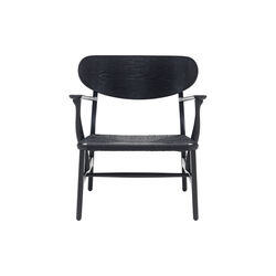 CH22 Lounge Chair, black lacquered oak/black, Carl Hansen & S&oslash;n