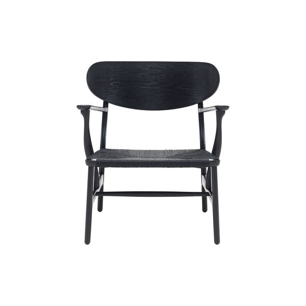 CH22 Lounge Chair, black lacquered oak/black, Carl Hansen & S&oslash;n