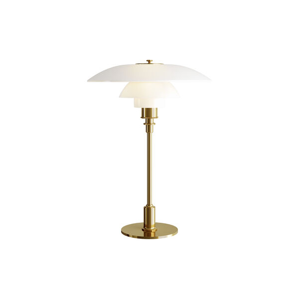 PH 3&frac12;-2&frac12; Glass Table Lamp, brass, Louis Poulsen