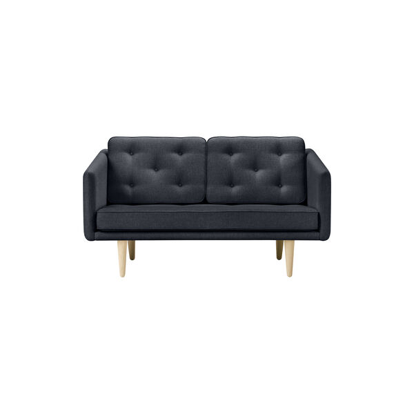 No. 1 2002 2-seater Sofa, navy/soap treated oak, Fredericia Furniture