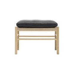 OW149F Colonial Footstool, soap treated oak/black, Carl Hansen & Søn