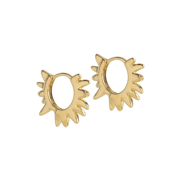 Sunshine&nbsp;Leaves Hoops, gold plated, ENAMEL Copenhagen