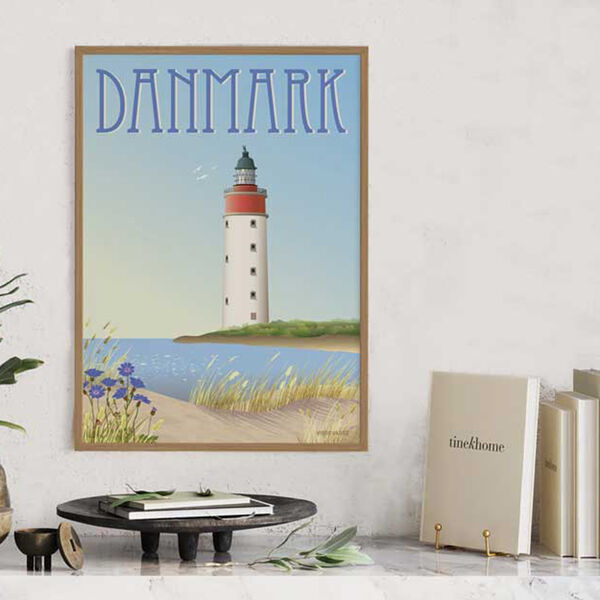 Denmark White Lighthouse Poster Denmark White Lighthouse Poster, ViSSEVASSE