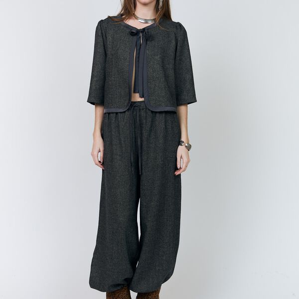 TrineLL Short Jacket 3/4, dark mokka, Lollys Laundry
