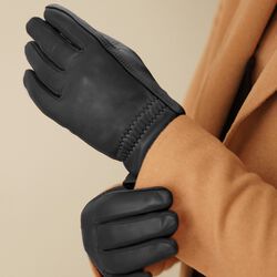 Sadie Leather Gloves, black, Kessler