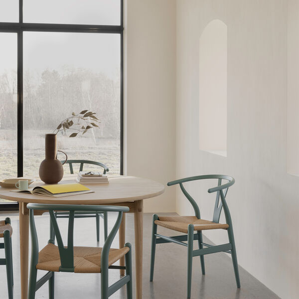 CH24 Wish Bone Chair, soft pewter, Carl Hansen & Søn