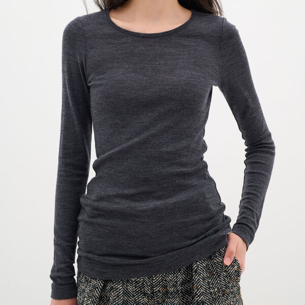 FangIW T-Shirt LS, granite melange FangIW T-Shirt LS, granite melange, InWear