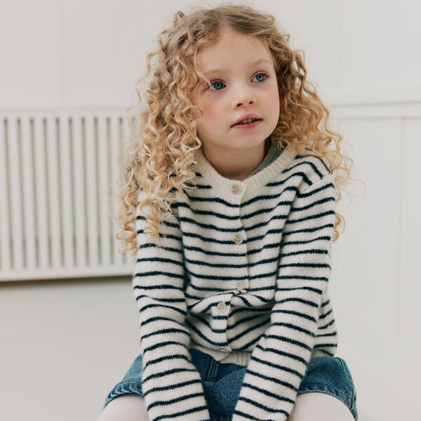 CisseKB Cardigan, off white striped, Sofie Schnoor