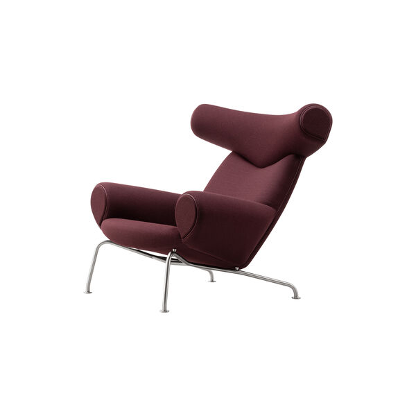 Wegner Ox Chair | Indian Red | Lounge Chair + Ottoman, Fredericia Furniture