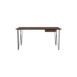 FH3605™ Writing Desk with Drawer, walnut/chrome, Fritz Hansen