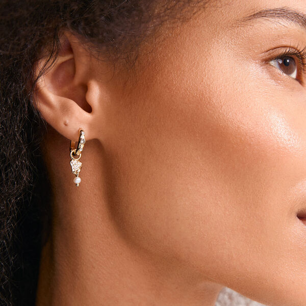 SLOAN earrings, gold plated, Pilgrim