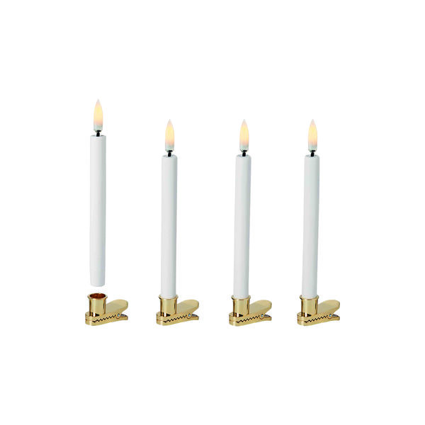 Undskyld mig Prædiken dæmning LED Christmas Tree Candle with Clips, 4 pcs., Uyuni Lighting