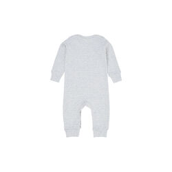 Striped Long Sleeved Romper with Lapneck, lt. blue stripe, Copenhagen Colors Organics