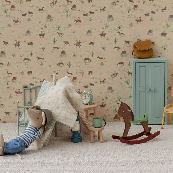 Mouse Rocking Horse, dark brown, Maileg