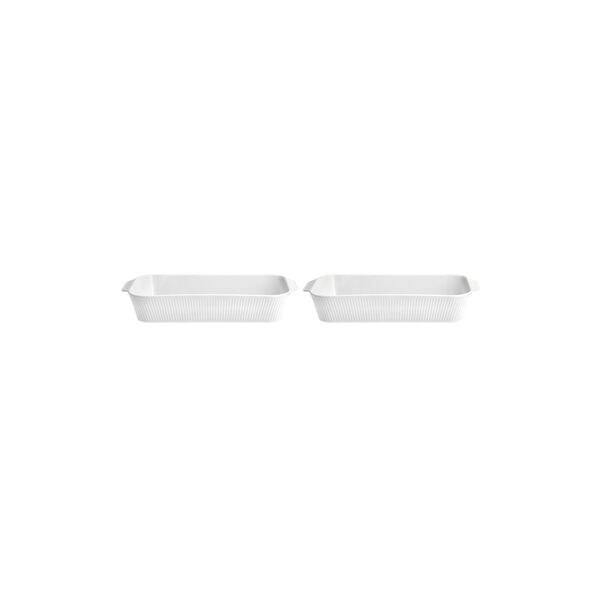 Pliss&eacute; Dish set deep 2 pcs, white, Pillivuyt