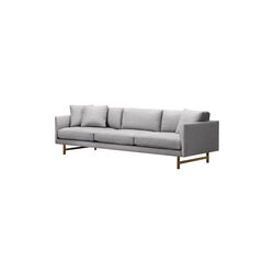 5523 Calmo 80 3-seater Sofa, grey/smoked oak, Fredericia Furniture