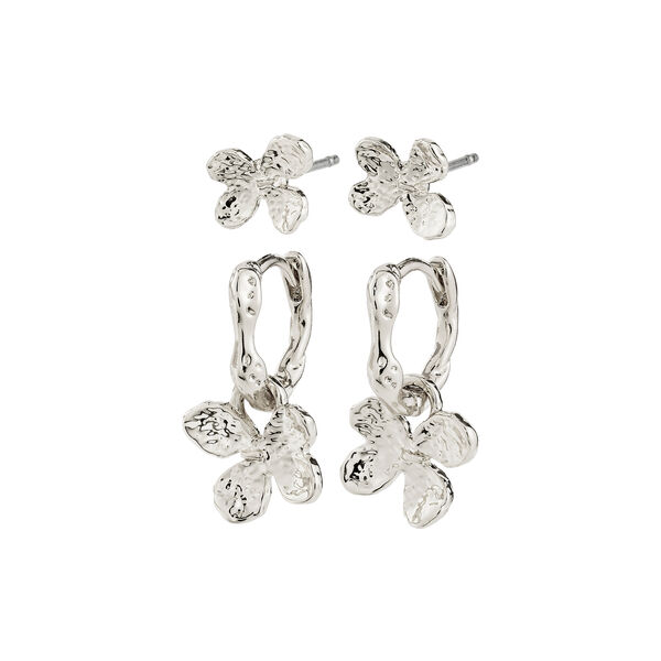 AJANI earrings 2-in-1 set, silver plated, Pilgrim