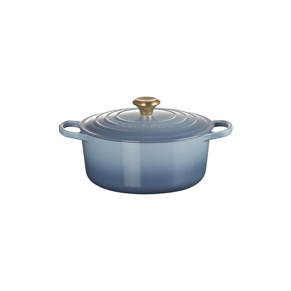 Signature round cast iron pot &Oslash; 26 cm, chambray, Le Creuset