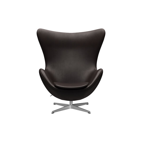 Egg™ 3316 Lounge Chair, Grace dark brown/satin brushed aluminium Egg™ 3316 Lounge Chair, Grace dark brown/satin brushed aluminium, Fritz Hansen