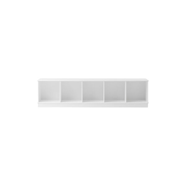 Wood Shelving Unit 5x1 Horizontal with Base, Oliver Furniture