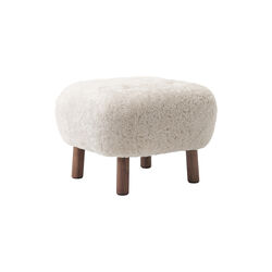 Little Petra ATD1 Pouf, Moonlight/oiled walnut, &Tradition