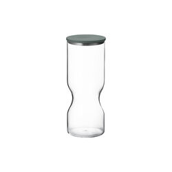 ALFREDO storage canister large 1.5 L, glass/green, Georg Jensen