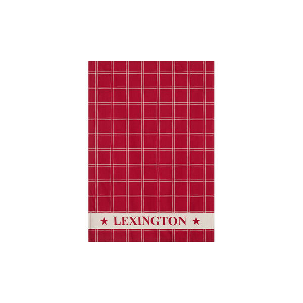 Cotton Jacquard Kitchen Towel | Red/White | Kitchen Towel, Lexington