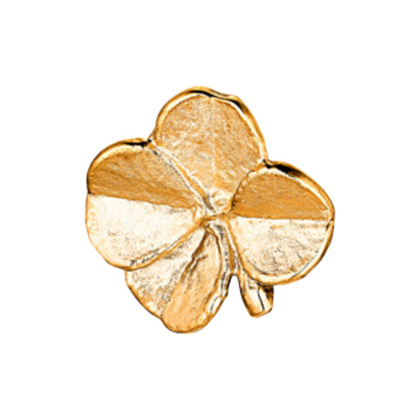 Firkløver Pin, gold-plated, Flora Danica Jewellery