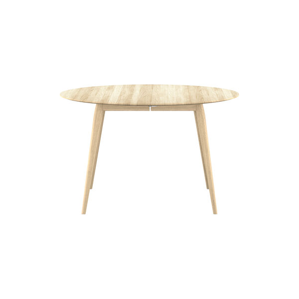 PLAYdinner Round &Oslash;120 Dining Table with Extension, soap treated oak, Bruunmunch Furniture