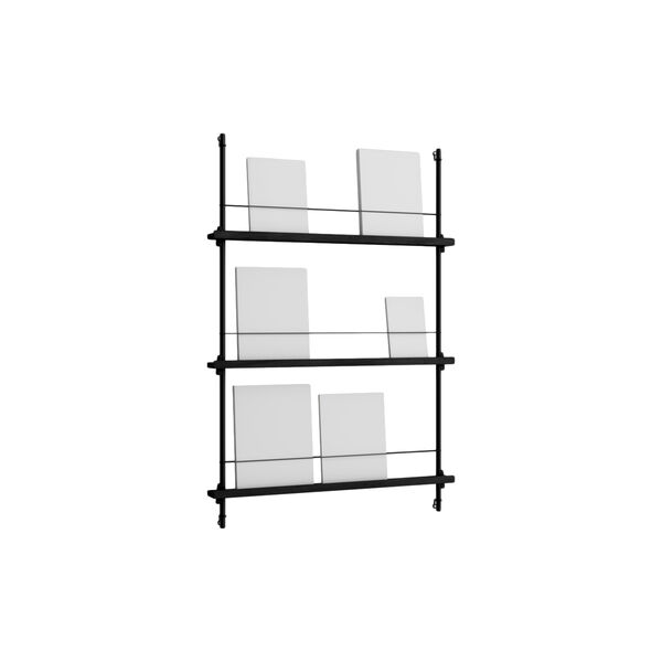 Magazine Shelving &ndash; MS.115.1, black/black, MOEBE