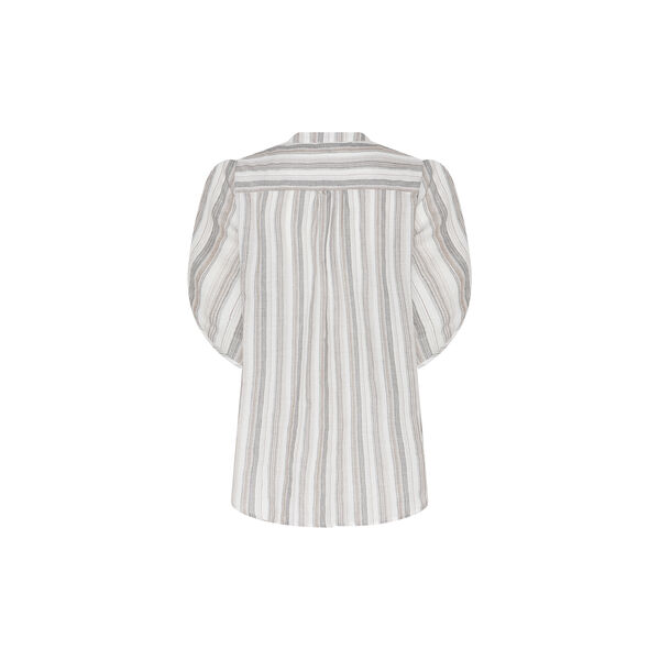 418HMTulin shirt, walnut stripe, Heartmade